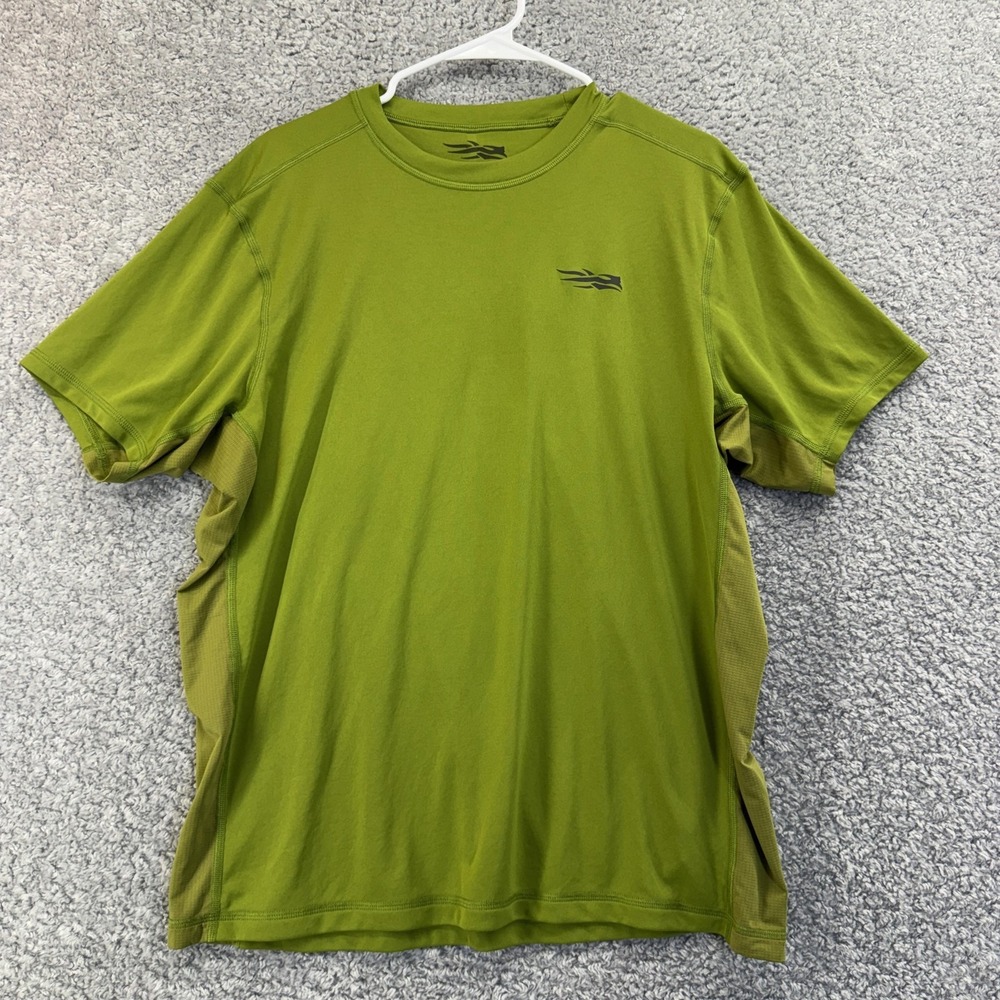 Sitka Performance Shirt Mens XL Green Short Sleeve Hunting Baselayer Tee Top